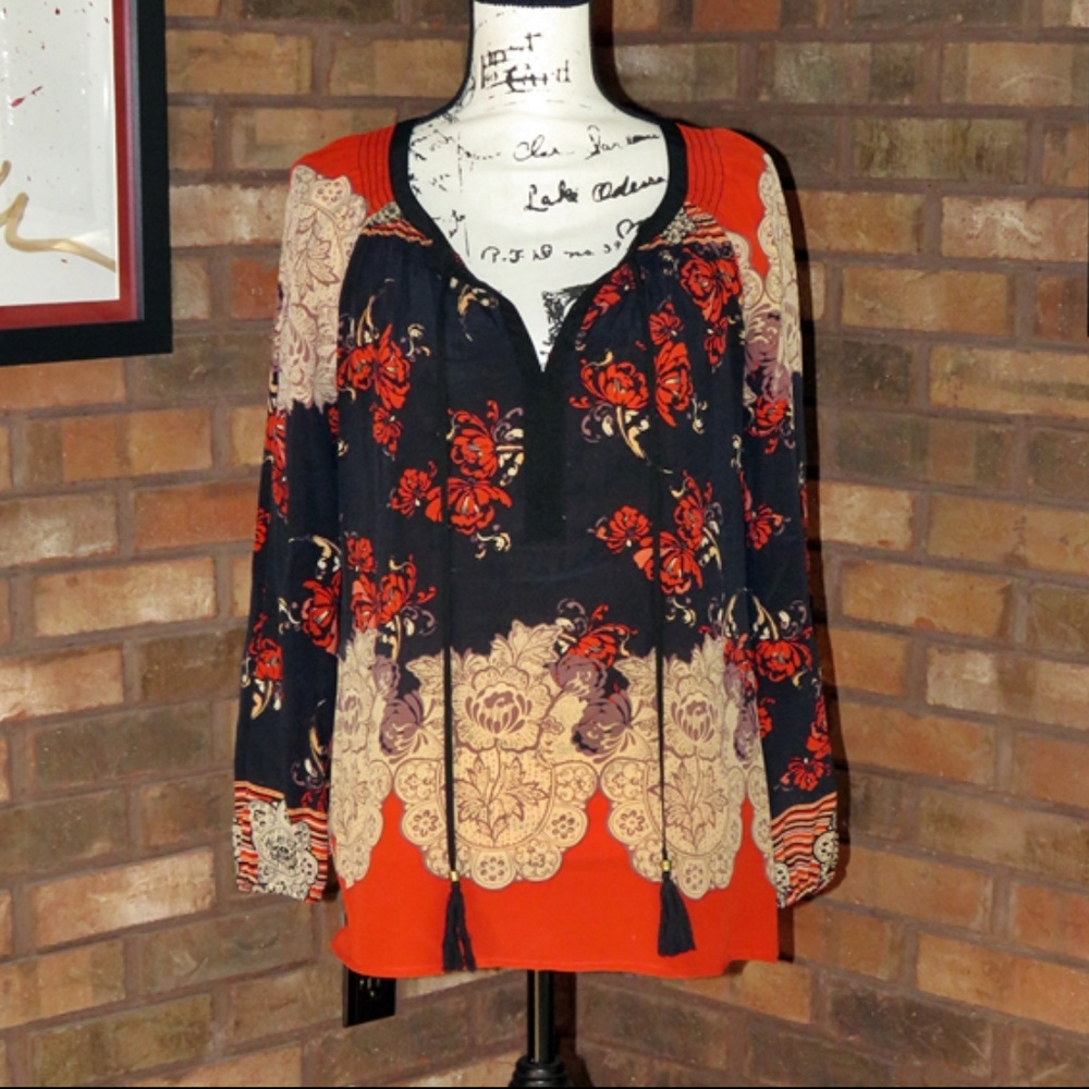 Anthropologie MEADOW RUE Boho Blouse Shirt - Sz S
